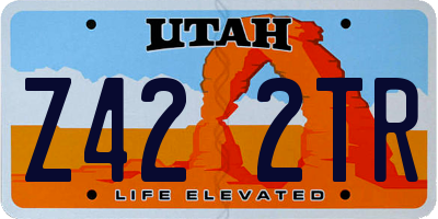 UT license plate Z422TR