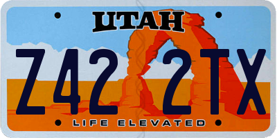 UT license plate Z422TX