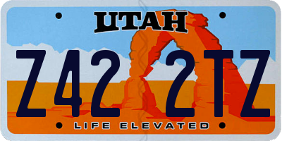 UT license plate Z422TZ