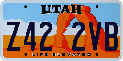 UT license plate Z422VB