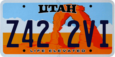 UT license plate Z422VI