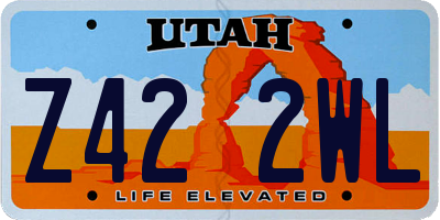 UT license plate Z422WL