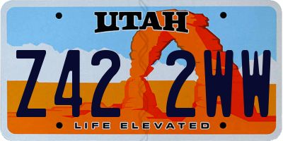 UT license plate Z422WW