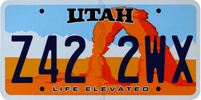 UT license plate Z422WX