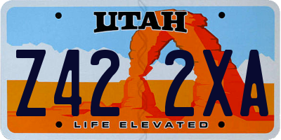 UT license plate Z422XA