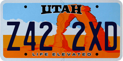 UT license plate Z422XD