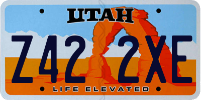 UT license plate Z422XE