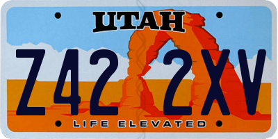 UT license plate Z422XV