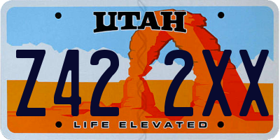 UT license plate Z422XX