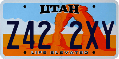 UT license plate Z422XY