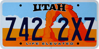 UT license plate Z422XZ