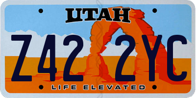 UT license plate Z422YC