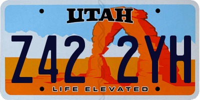 UT license plate Z422YH