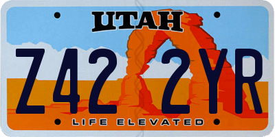 UT license plate Z422YR
