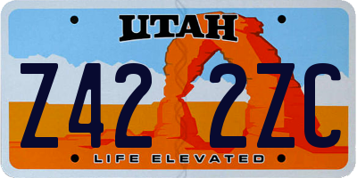 UT license plate Z422ZC