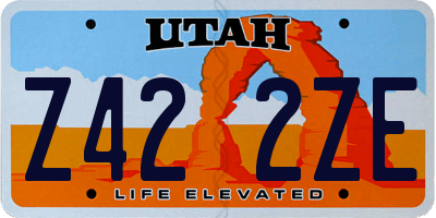 UT license plate Z422ZE