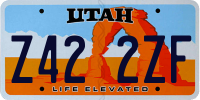 UT license plate Z422ZF