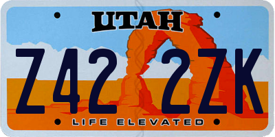 UT license plate Z422ZK