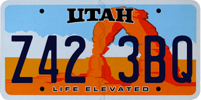 UT license plate Z423BQ