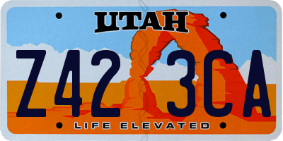 UT license plate Z423CA