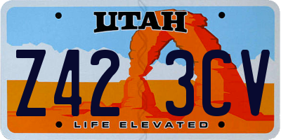 UT license plate Z423CV