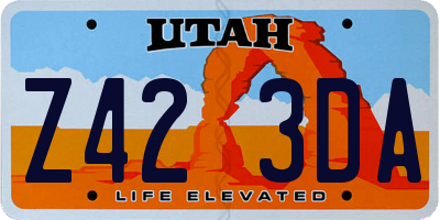 UT license plate Z423DA