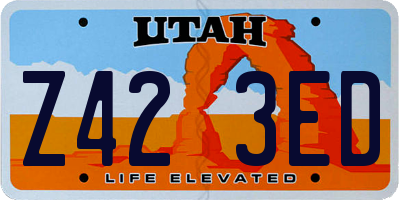 UT license plate Z423ED