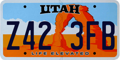 UT license plate Z423FB