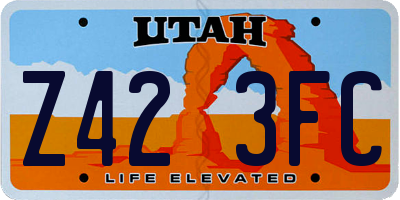 UT license plate Z423FC