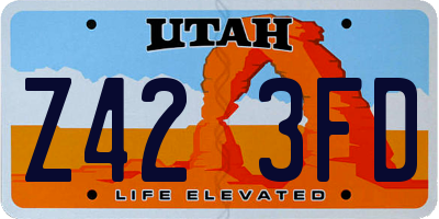 UT license plate Z423FD