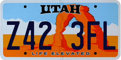 UT license plate Z423FL