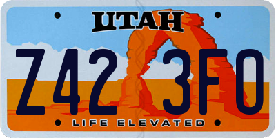 UT license plate Z423FO