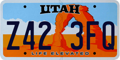 UT license plate Z423FQ
