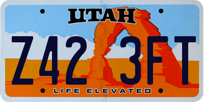 UT license plate Z423FT