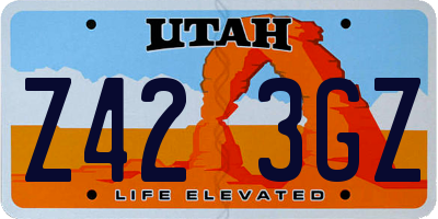 UT license plate Z423GZ
