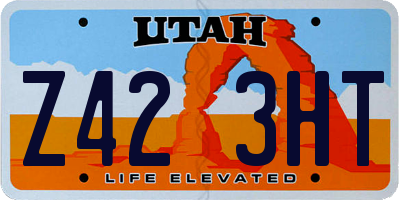 UT license plate Z423HT