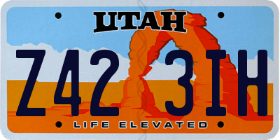 UT license plate Z423IH