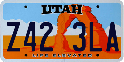 UT license plate Z423LA