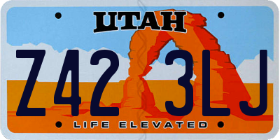 UT license plate Z423LJ