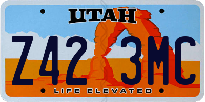 UT license plate Z423MC