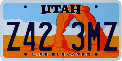 UT license plate Z423MZ
