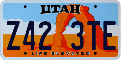 UT license plate Z423TE