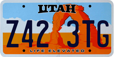 UT license plate Z423TG