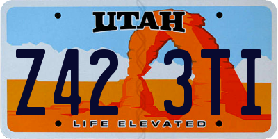 UT license plate Z423TI