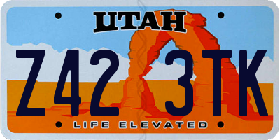 UT license plate Z423TK