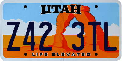 UT license plate Z423TL