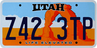 UT license plate Z423TP