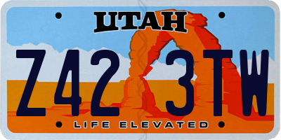 UT license plate Z423TW