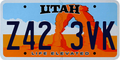 UT license plate Z423VK