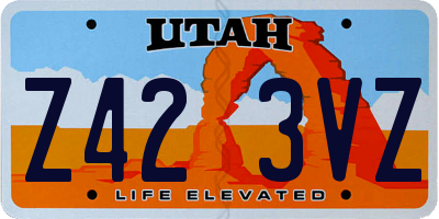 UT license plate Z423VZ